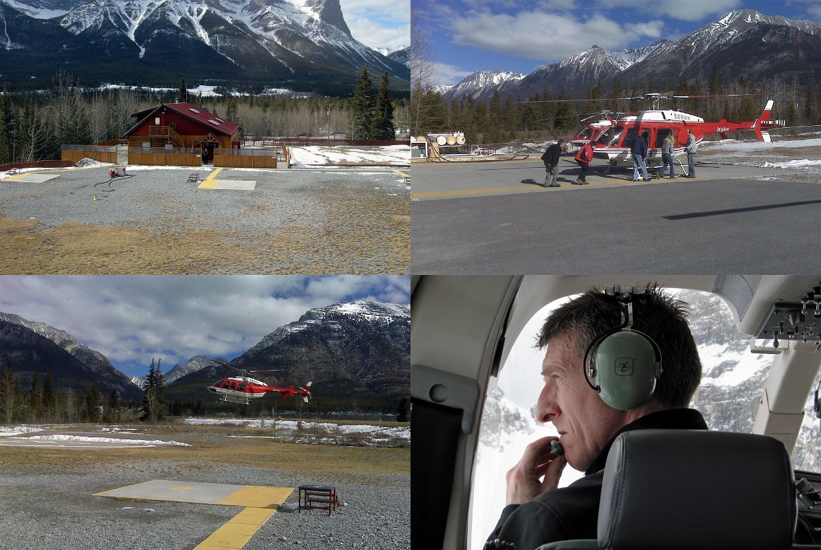 01 Helicopter Taking Off From Canmore With Jerome Ryan In Winter